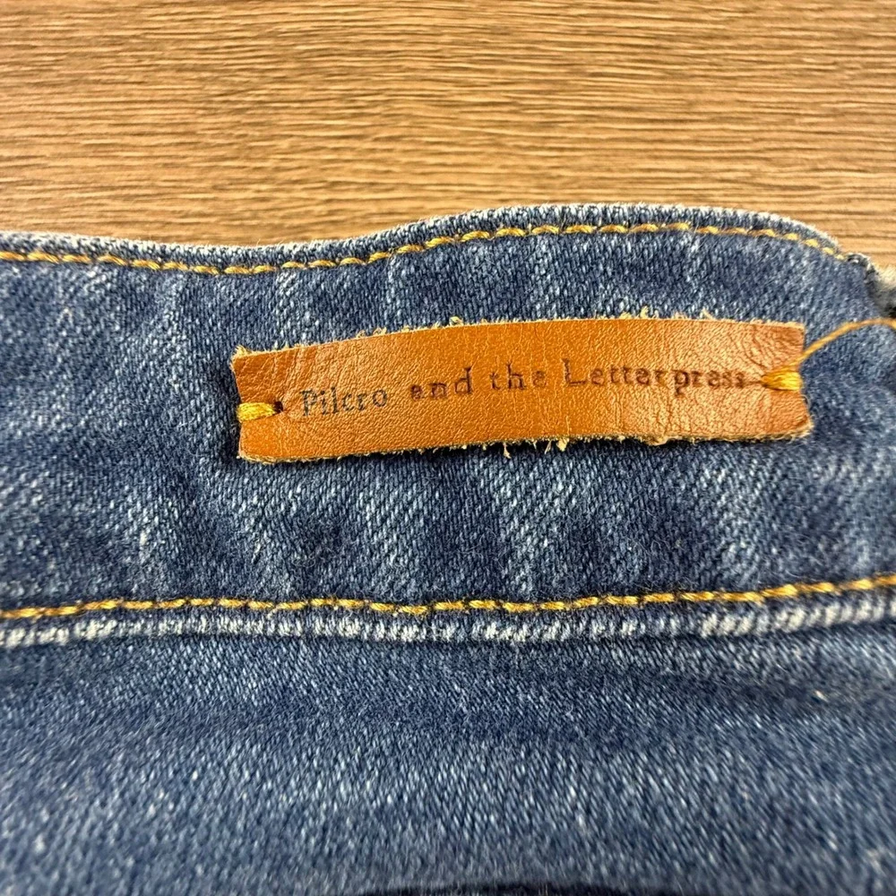 Anthropologie Pilcro & The Letterpress Mid-Rise Slim Long Shorts Raw Hem Size 28 - Picture 12 of 12